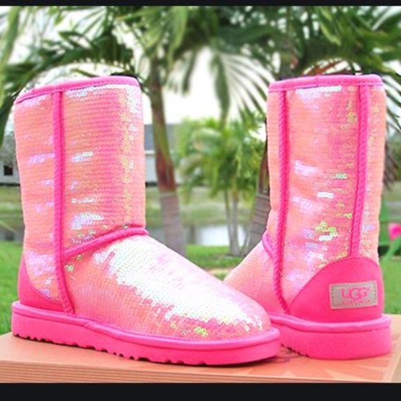 UGG Shoes - Limited Edition Pink Sequin Uggs Size 8